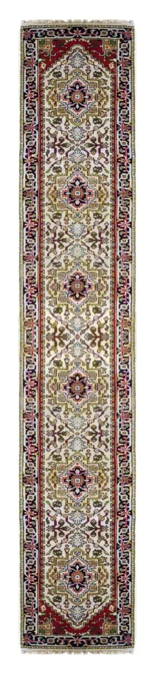 One Of The Kind Indian Hand-Knotted Rug 17'9 X 2'7